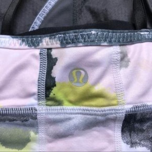 LULULEMON Grey White & Lime Green Athletic Top - Picture 4 of 4